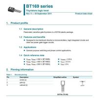 ราคา Thyristor ไทริสเตอร์ BT169B (จำนวน 100ชิ้น) 200V 0.8A 200uA TO-92 WEEN ของแท้ (28765997680)