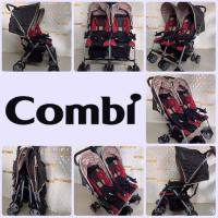 ราคา COMBI รถเข็น แฝดสีเทาลาบขลิปแดง (18467342320)