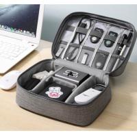 ราคา K-trends Waterproof multi Square Pouch Bag สีเทา (Travel Cosmetics Sanitizer MultiPouch Bag Makeup) (26674877183)