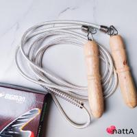 ราคา เชือกกระโดด ด้ามไม้ สำหรับออกกำลังกาย - เชือกพลาสติกPVC ทอด้ายขาว อย่างดี (5844632283)