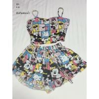 ราคา ชุดเซท กางเกงขาสั้นเสื้อสายเดี่ยวมิกกี้เมาส์ (28860297017)