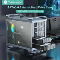 ราคา Yottamaster DF5RU3 4 Bay 5 Bay Raid RGB Hard Drive Enclosure 2.5 "SATA HDD SSD รองรับ 90TB ความจุ 8 โหมด Raid สําหรับ PC DIY (42504750701)