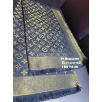 ราคา ผ้าพันคอ หลุยส์วิตตอง Louis Vuitton ***มือสอง สภาพดีมาก*** สีเขียวทอง ลายโมโนแกรม (15356959376)