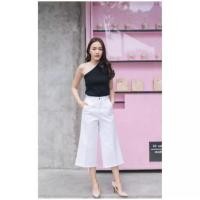 ราคา New!! Sis Story กางเกงยีนส์ 5 ส่วน ขาบาน สีขาว size L (1840102233)