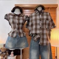 ราคา เสื้อแฟชั่น คอบัวลายสก๊อตแขนตุ๊กตา ลายน่ารักๆ (47952066634)