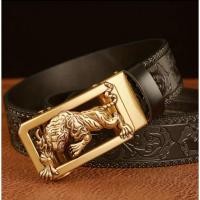 ราคา เข็มขัดหนังผู้ชายวินเทจลายเสือพร้อมหัวอัตโนมัติ (28588629751)