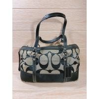 ราคา กระเป๋า Coach Signature Stripe Zip Satchel <Used> (7057759343)