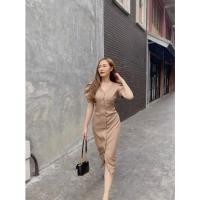 ราคา เดรสยาวกระดุมหลังร้อยเชือกหลัง (9567237231)