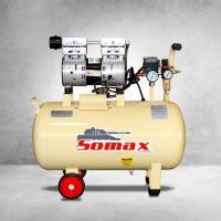 ราคา ปั๊มลมออยฟรีเสียงเงียบ 1 แรงม้า ถัง 50 ลิตร Somax SDS-50A 1HP 750W (4085331971)