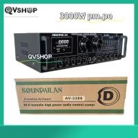 ราคา SOUND MILAN แอมป์ขยายเสียง เครื่องขยายเสียง power amplifier BLUETOOTH USB MP3 SD CARD รุ่น AV-3389 (24692395615)
