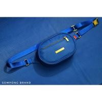 ราคา (แบรนด์แท้) กระเป๋า Sompong Brand collection 5 รุ่นฺ B021 Small คาดอก คาดเอว Blue (17327593715)