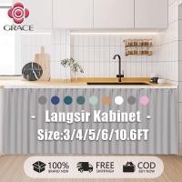 ราคา Langsir Kabinet Dapur Pelekat Plain Laangsi Skirting langsir sinki kabinet table top (53504312960)