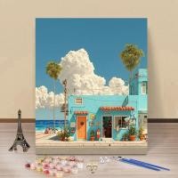 ราคา ภาพวาดสีน้ำมันดิจิตอล DIY สำหรับมือใหม่ สร้างสรรค์ภาพทิวทัศน์หน้าร้อนได้อย่างง่ายดาย (29142142979)