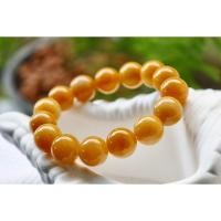ราคา สร้อยข้อมือหยก สีเหลืองน้ำผึ้ง ขนาดเม็ดหยก 13.2 mm. ราคา 38000บาท หยกพม่าแท้สีธรรมชาติ (23828477269)