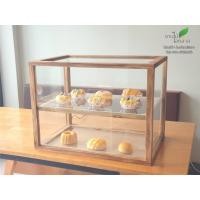 ราคา ตู้ไม้สักแท้​ ทรงสีเหลี่ยม Size M ตู้​โชว์​ใส่อาหาร ตู้กระจก ​​ขายขนม ทรงมินิมอล เลือกสีไฟได้ (24696598988)
