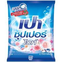 ราคา LeeMart ผงซักฟอก เปา Pao 2700G เปา ซักผ้า สะอาด ซักผง สูตร เปาผง สีฟ้า ซูเปอร์ไวท์ ขนาด 2700 กรัม (21677021934)