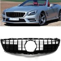 ราคา For Mercedes Benz R231 SL Class 2013-2016 SL400 SL500 GT Style Front Grill Grille Black/Silver Car (53956578972)