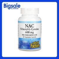 ราคา พร้อมส่ง Natural Factors NAC N-Acetyl-L-Cysteine 600 mg 60 Vegetarian Capsules (22679391015)