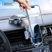 ราคา QOOVI Car Phone Holder Stand Dashboard Mount Universal Holder Cell Phone GPS Support For iPhone 14 13 Pro Samsung Xiaomi (23383824326)