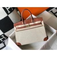 ราคา Herme Birkin Retro กระเป๋าหนังผ้าใบ สวิฟต์ สตรี ขนาด 30 ซม. (47407101591)