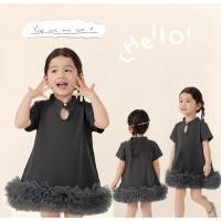 ราคา AY158 เดรสคอจีนมุก กระโปรงฟรุ้งฟริ้งโทนเทา เดรสเจ้าหญิงคอจีน ระบายฟูหรูหรา ชุดเดรสเด็กโทนเทา กระโปรงฟูงานพรีเมียม (41176746708)