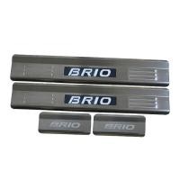 ราคา ชายบันไดสแตนเลสมีไฟ / สคัพเพลทมีไฟ Honda Brio 2008 - 2018 ชายบันไดมีไฟ ฮอนด้า บรีโอ้ HondaBrio (13084613475)