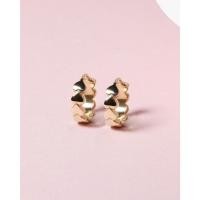 ราคา ต่างหูห่วงทองแท้ 9K รูปหัวใจ Heart Huggies (25486159636)