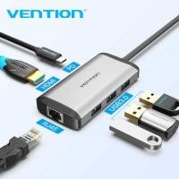 ราคา ❤ 【Cod】Vention Thunderbolt 3 Dock 3.0 Type C ถึง HDMI USB HUB Rj45 สำหรับ Book Pro M1 Nintendo (42105632576)