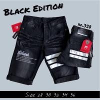 ราคา กางเกงยีนส์ขาสั้น กางเกงยีนส์ผู้ชาย สีดำฟอก เป้าซิป แต่งแถบ ราคาถูก (21988574465)