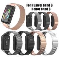 ราคา สาย Huawei band 6 สาย เหล็กกล้าไร้สนิม สายนาฬิกา Huawei band 6 pro , Honor band 6 แม่เหล็ก สาย Huawei band 6 Strap Magnetic Loop metal Strap (11542356205)