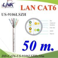 ราคา .(50 เมตร) สายแลน CAT6 AT6 UTP US-9106LSZH-1 สีขาว ใช้ภายใน DD (54156301746)