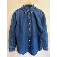 ราคา Polo Ralph Lauren เสื้อเชิ้ตแขนยาว เดนิม แท้ ❗️มือสอง สภาพใหม่ (26019664331)