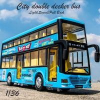 ราคา ❤ 1/36 City รถบัสสองชั้น Diecast Bus (42773558958)