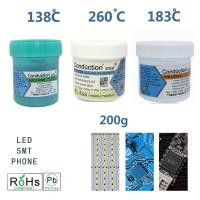 ราคา Lead-free Solder Paste 200g 138/183/217 Temperature Tin Paste Flux For Mobile Phone Motherboards PCB BGA SMD Repair Tool (20443927286)