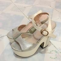 ราคา รองเท้าส้นสูง สีขาว - เงิน size 35 (714835689)