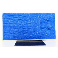 ราคา กระเป๋าสตางค์ผู้หญิงหนังจระเข้แท้ 100% รุ่น2พับยาว จระเข้เต็มตัวใหญ่ สีน้ำเงินฟ้า หนังเงา ใหม่ (27359248816)