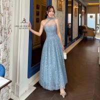 ราคา เดรสเกาะอกคล้องคอ เป็นผ้าซีทรู ปักลายดอกไม้ทั้งตัว ช่วงเอวเข้ารูปกระโปรงทรงA ช่วยพลางสะโพกมีซิบด้านหลังแบบซ่อน (41360631165)