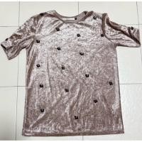 ราคา DA+PP เสื้อแขนสั้นคอกลม สไตล์ลำลองแต่มีความหรูหราจากเนื้อผ้ากำมะหยี่ (45903787712)