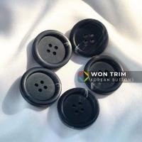 ราคา กระดุมฮอร์นลายทางเกาหลี 4 รู – สําหรับเสื้อโค้ท เสื้อแจ็คเก็ต เสื้อคลุม & สูท (ฮ่า-019 สีดํา) (45056210348)