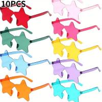 ราคา 10ชิ้นดาวแว่นกันแดดที่มีสีสันดาวแว่นตาใสลูกอมสีแว่นกันแดดผู้ชายผู้หญิงภาพอุปกรณ์ประกอบฉากงานเลี้ยงวันเกิดคอสเพลย์ (51856531915)