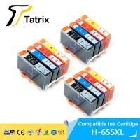 ราคา Tatrix 12PCS สำหรับ HP655 HP655XL ตลับหมึกเต็มเข้ากันได้กับ HP Deskjet Ink Advantage 35 (25509225710)