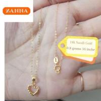 ราคา 24K Saudi Gold Nasasangla 100% Womens Choke Ring Gold Necklace Womens Fashion Heart shaped Lip Chain (43165810028)