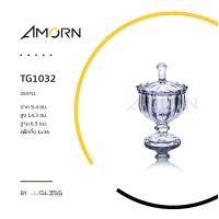 ราคา (AMORN ) TG1032 - โถแก้วเล็ก ลายคริสตัล เจียระไน มีฝาปิด เหมาะสำหรับใส่ขนม หรือ สิ่งของต่างๆ (26486680222)