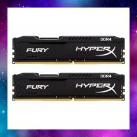 ราคา 16GB (8GBx2) DDR4/2400 RAM PC (แรมพีซี) KINGSTON HyperX FURY BLACK (HX424C15FB2K2/16) ใช้งานปกติ ประกันLT (23809056017)
