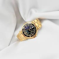 ราคา Used Vintage Gucci 9800M Black Dial Time-Date Gold Plated Swiss Made✨ (28176842545)