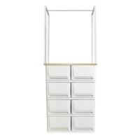 ราคา UP ตู้ลิ้นชักพลาสติก (ท๊อปไม้) SUMO-KLOSET DUO-W1 (4 ชั้น) (1557708542)
