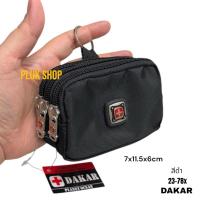 ราคา กระเป๋าร้อยเข็มขัด กระเป๋าติดเอว DAKAR แท้ รหัส 23-78x ผ้าไนลอน ใบเล็ก มี3ซิป ขนาด 7x11.5x6cm เบา (10223554102)