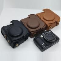 ราคา กระเป๋ากล้องหนัง PU สําหรับ Canon Powershot G15 G16 ฝาครอบแบบเต็มตัวพร้อมสายรัด (47756671179)