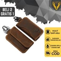 ราคา GANTUNGAN Leaderbag หนังวัวแท้รถ STNK กระเป๋าสตางค์สีน้ําตาลล่าสุดกันน้ําพวงกุญแจรถจักรยานยนต์พรีเมี่ยม Simple Crazy Hourse หนัง (54052926823)
