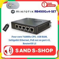 ราคา Mikrotik RB450Gx4-SET⚡️ส่งไว⚡️รับประกัน 1 ปี⚡️ออกใบกำกับภาษีได้⚡️สั่งซื้อได้เลย (29374687548)